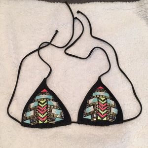 Xhilaration black tribal bikini top